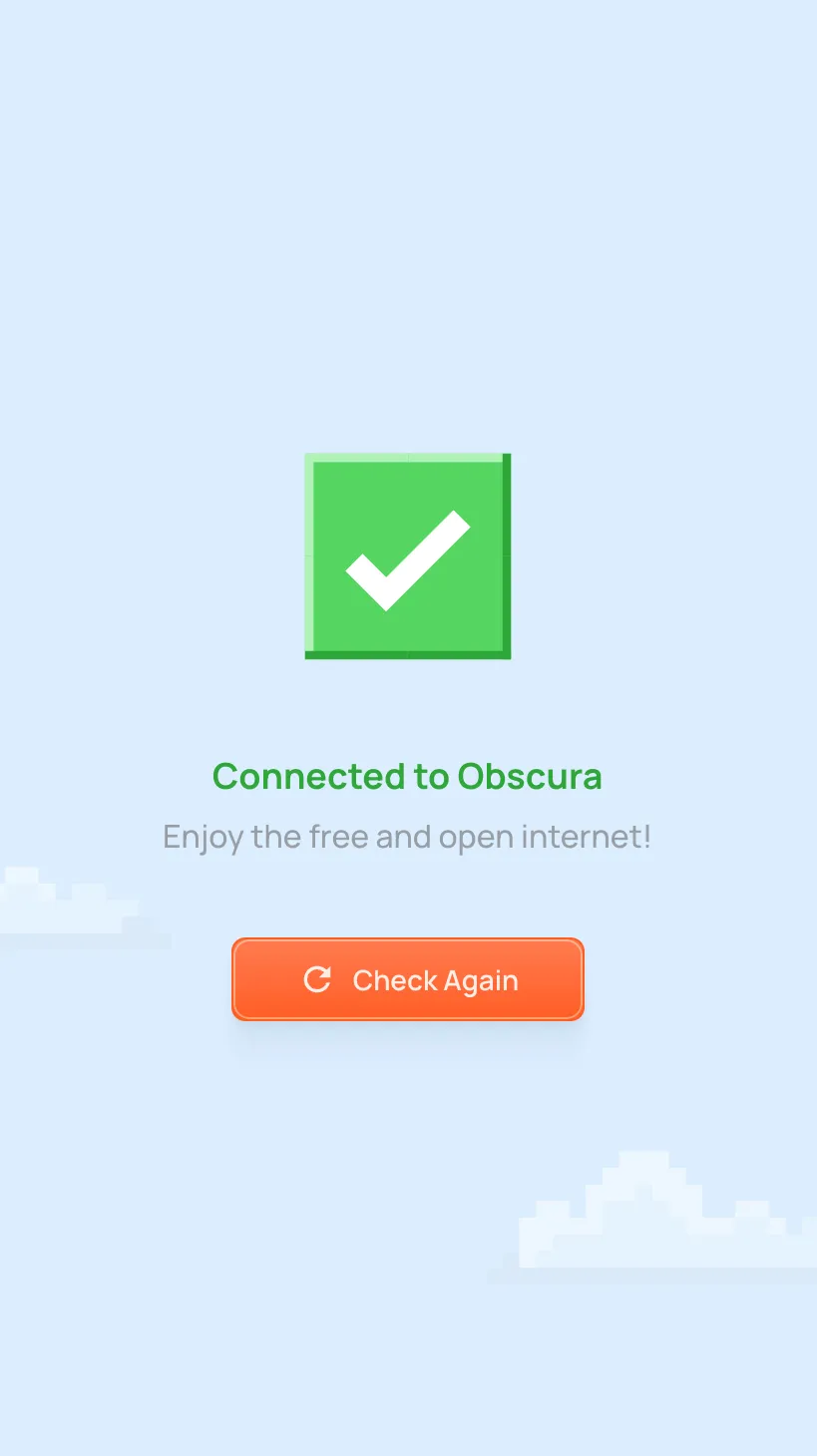 Connected to Obscura on Android